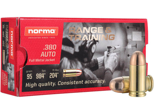 Norma Range and Training 380 ACP 95 gr Full Metal Jacket view 2