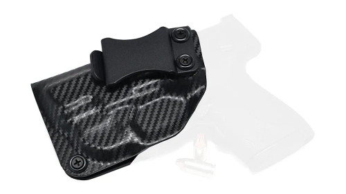 Rounded M&P SHIELD IWB Kydex Carbon Fiber Holster view 2