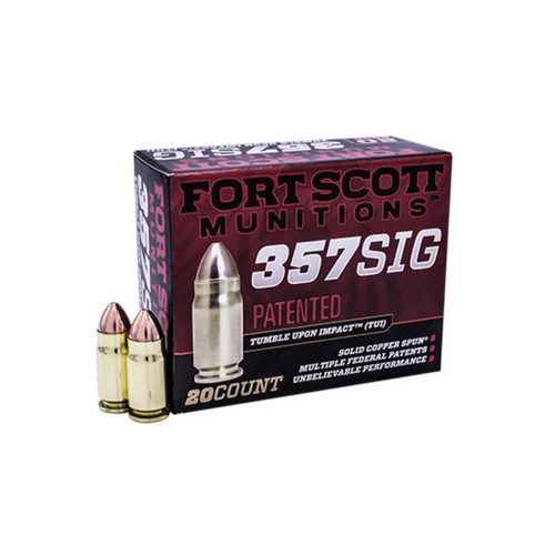 Fort Scott Tumble Upon Impact 357 Sig 95 gr Solid Copper Spun