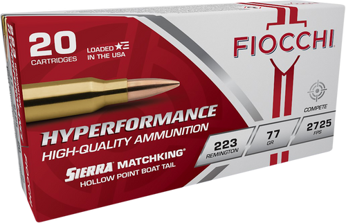 Fiocchi Hyperformance Compete .223 Rem 77 gr Sierra MatchKing BTHP