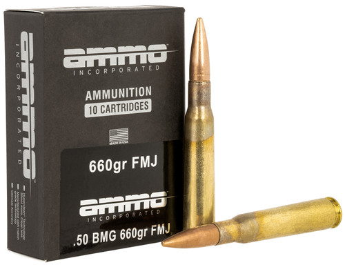 Ammo Inc Incorporated 50 BMG 660 gr Full Metal Jacket