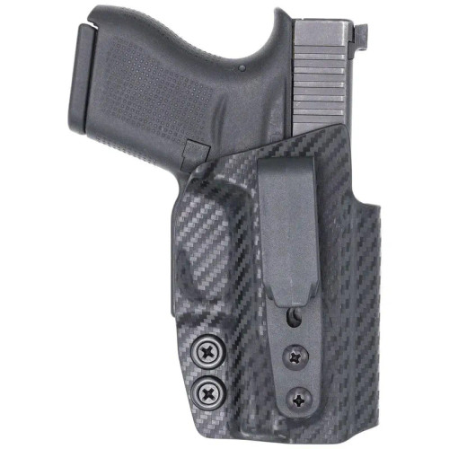 Rounded Glock 43/43X Tuckable Holster Optics Ready Carbon Fiber