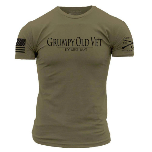 Grunt Style Grumpy Old Vet T-Shirt 3XL Military Green