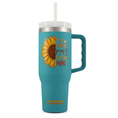 Yukon Outfitters Fit Forty Tumbler 40oz Mama Sunflower