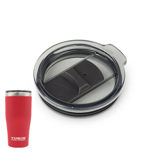 Yukon Outfitters Three-Flow Slider Replacement Lids for 20oz Tumbler Smoke
