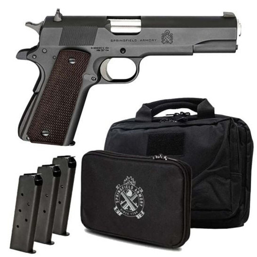 Springfield 1911 Mil-Spec Defender 45 ACP 5" Black view 2