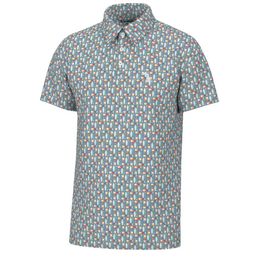 Local Boy Outfitters Old Fashioned Dirty Myrtle Polo Gray L