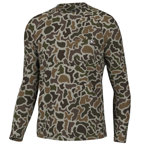 Local Boy Outfitters L/S Heather-Blend Crew Localflage Vintage 3XL