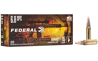 Federal Fusion 6.8 SPC 90 Grain Soft Point Brass