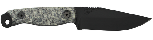 Half Face Blades Crow Scalper Fixed Steel Armory Black 4"