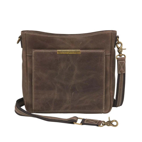 Gun Tote'n Mamas Crossbody Distressed Buffalo Concealed Carry Purse Caramel GTM-CZY/98CRML