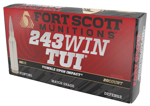 Fortscott Tumble Upon Impact .243 Win 58 Grain SCS Brass