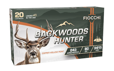 Fiocchi Backwoods Hunter .243 Win 80 grain CHP
