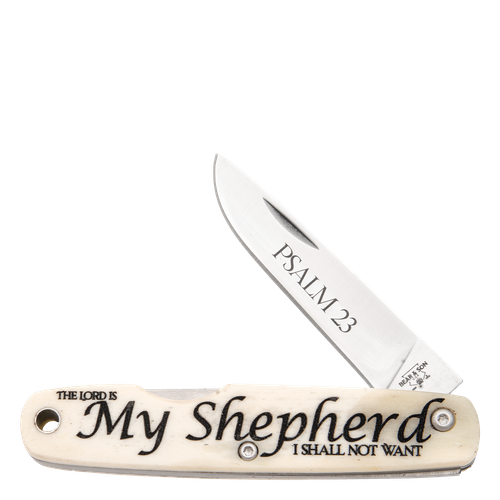 Bear and Son Scripture Series | psalm 23 Folding Steel 3.5"