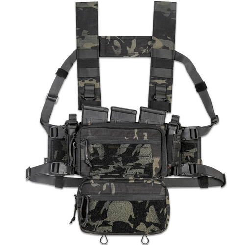 Krate Tactical ACETAC S.O.P Tactical Black MultiCam Chest Rig ATC-CR-MCB