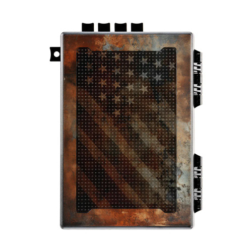 Stopbox USA Compact Handgun Case Rustic Flag SB501RF