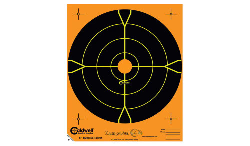 Caldwell Orange Peel Bullseye 2" Targets 5 Pack Orange  405515 Caldwell Orange Peel Bullseye 2" Targets 5 Pack Orange  405515