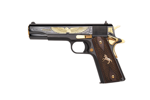 Custom & Collectable Colt 1911 "El Orgullo De Mexico" .38 Super 5" Black
