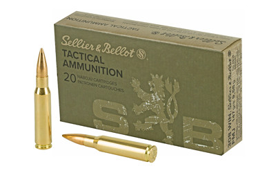 Sellier & Bellot Rifle .308 Win 147 Grain FMJ Brass