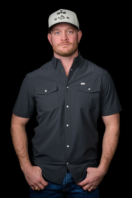Ferrell Core Short Sleeve 2X-Large Snap Shirt Black FSS1002335 2X