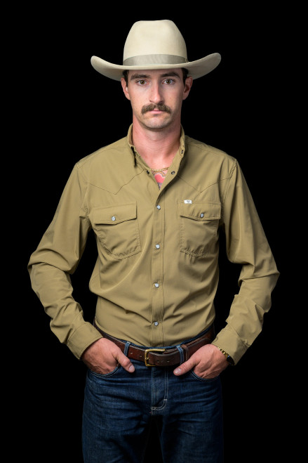 Ferrell Core Long Sleeve X-Large Snap Shirt Khaki