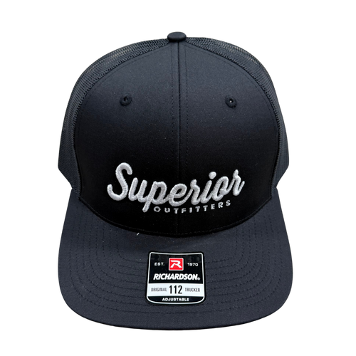 Superior Richardson Cursive Hat White & Black BLK/WHT LOGO