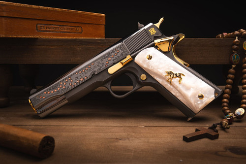 Custom and Collectable Firearms Colt 1911 "La Familia" .38 Super 5" Grey CNCLAFAM