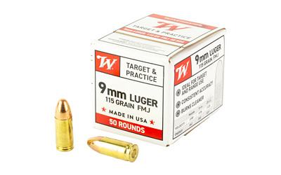 Winchester USA White Box 9mm 115 Grain FMJ