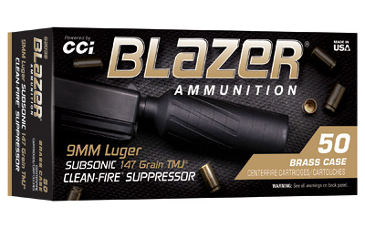 CCI Blazer Clean-Fire 9mm 147 Grain TMJ