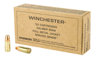 Winchester Service Grade 9mm 115 Grain Full Metal Jacket