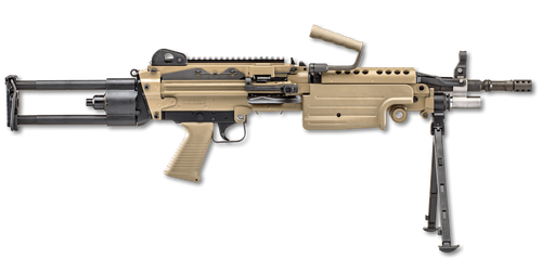 FN M249S Para 5.56 NATO 16.1" Belt or Magazine Fed Collapsible Stock FDE