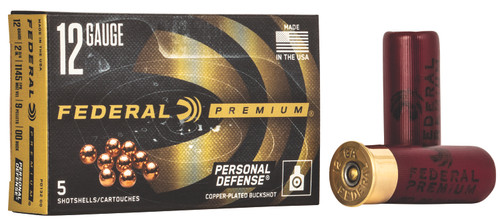 Federal Personal Defense Reduced Recoil 12 GA 9 Pellets 00 Buck Shot