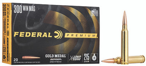 Federal Gold Medal 300 Win Mag 215 Grain Berger Hybrid Open Tip Match GM300WMBH1