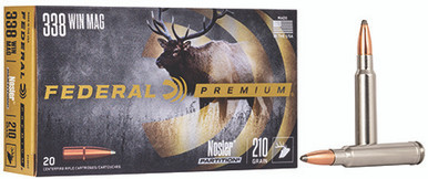 Federal 338 Win Mag 210 Grain Nosler Partition