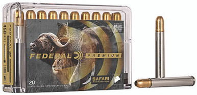 Federal Safari Cape-Shok 458 Lott 500 Grain Trophy Bonded Sledgehammer Solid