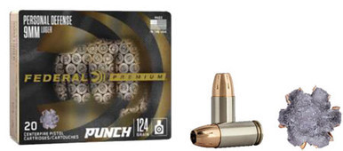 Federal Personal Defense Punch 9mm 124 Grain Jacketed Hollow Point