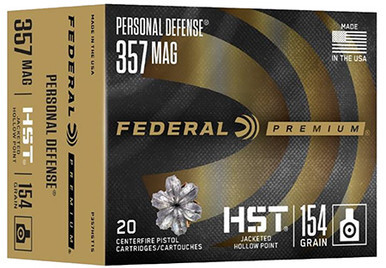 Federal Personal Defense 357 Mag 154 Grain Jacketed Hollow Point