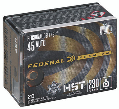 Federal Personal Defense 45 ACP 230 Grain HST Jacketed Hollow Point