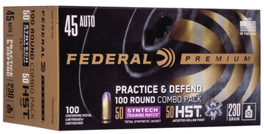 Federal Practice & Defend 45 ACP 230 Grain HST JHP/Syntech TSJ