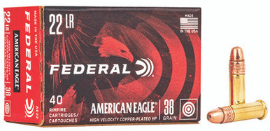 Federal American Eagle 22 LR 38 Grain Jacketed Hollow Point