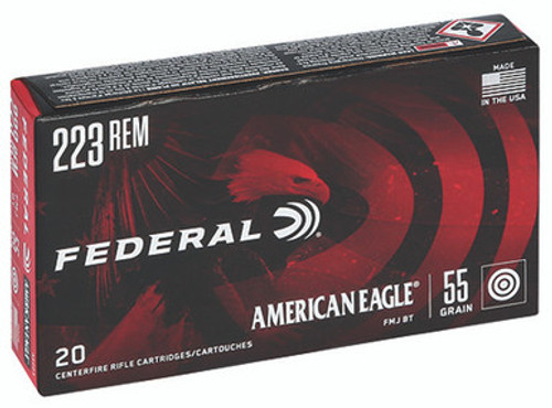 Federal American Eagle 223 Rem 55 Grain Full Metal Jacket Boat-Tail AE223