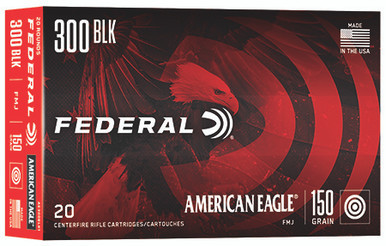 Federal American Eagle 300 Blackout 150 Grain Full Metal Jacket Boat-Tail