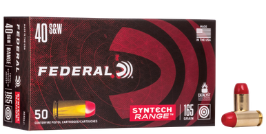 Federal American Eagle Syntech Range 40 S&W 165 Grain Total Syntech Jacket Flat Nose