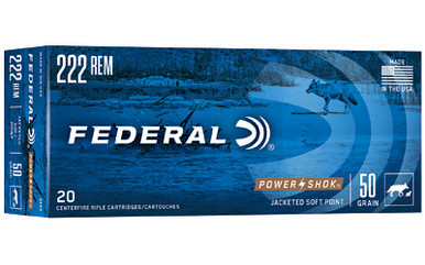 Federal Power-Shok 222 Rem 35 Grain Jacketed Soft Point