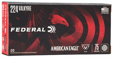 Federal American Eagle 224 Valkyrie 75 Grain Full Metal Jacket