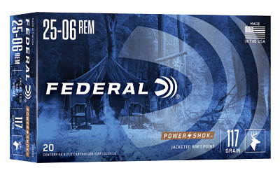 Federal PowerShok 25-06 Rem 117 Grain Jacketed Soft Point