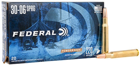 Federal Power-Shok 30-06 Springfield 220 Grain Jacketed Soft Point