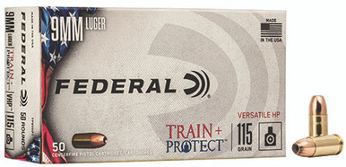 Federal Train + Protect 9mm 115 Grain Versatile Hollow Point