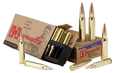 Hornady Match 308 Win 168 Grain Hollow Point Boat-Tail Match