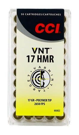 CCI Varmint 17 HMR 17 Grain Varmint Tipped